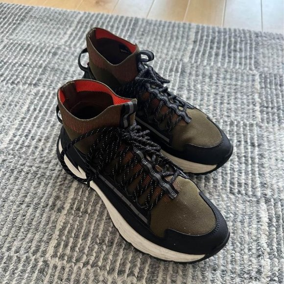 Moncler khaki monte runner high shoes - 37.5 - Picture 2 of 9